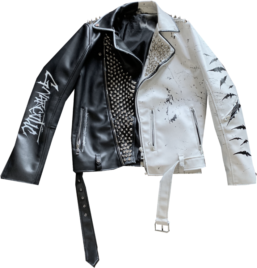 *limited Edition* Gnarcotic X Castlebasas Leather Jacket - Leather Jacket (1024x1024), Png Download