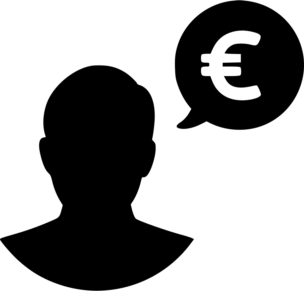 User Earnings Talk Person Euro Comments - Voice Of Customer Icon (980x938), Png Download
