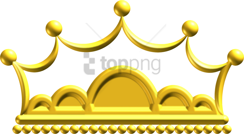 Free Png Gold Crown Transparent Png Image With Transparent - Golden Crown Clip Art (850x468), Png Download