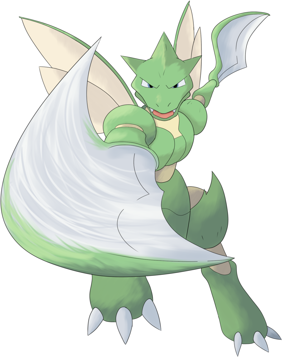 7 Scyther - Cartoon (1024x1408), Png Download