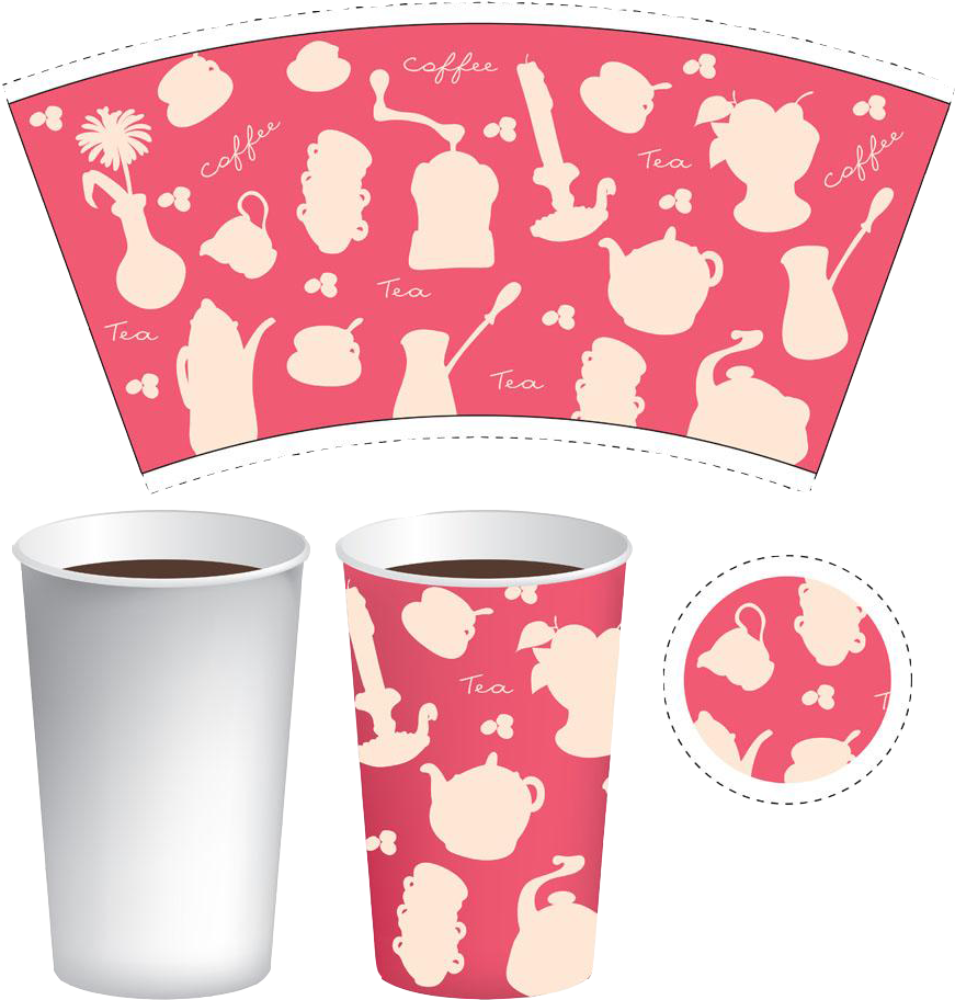 Vector Freeuse Download Coffee Mug Cup Expansion Drawing - Plantillas De Vasos De Cafe (925x1000), Png Download