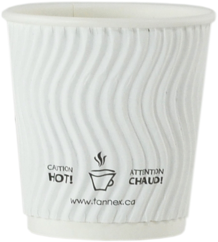 4oz White Ripple Paper Cup,1000 Ct - Flowerpot (591x591), Png Download