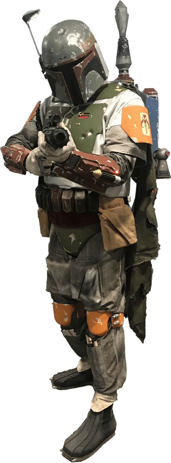 Bh-51512 Pictured - Hot Toys Boba Fett Empire Strikes Back (680x1832), Png Download
