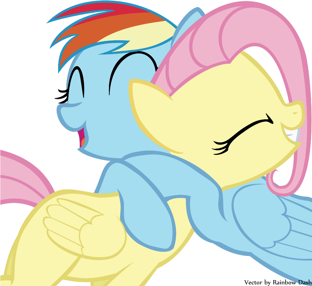 Rainbow Dash And Fluttershy Photo - Rainbow Dash And Fluttershy (1015x1024), Png Download