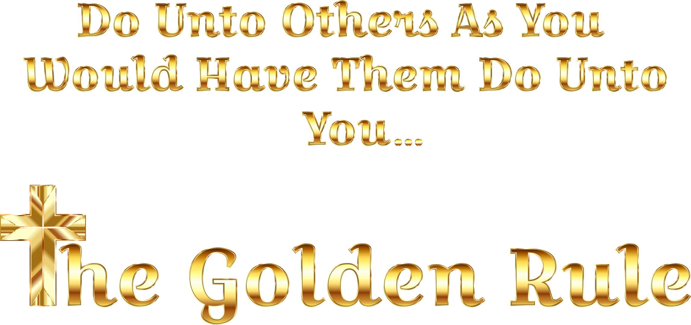 Golden Rule No Background Transparent Background - Golden Rule Png (2293x1079), Png Download