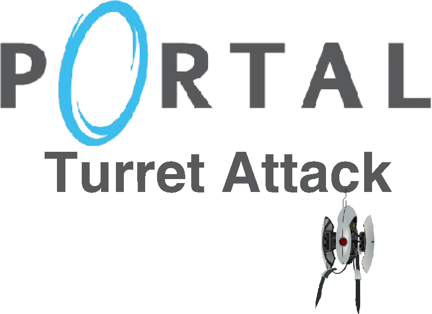 Turret Attack - Portal 2 (872x633), Png Download