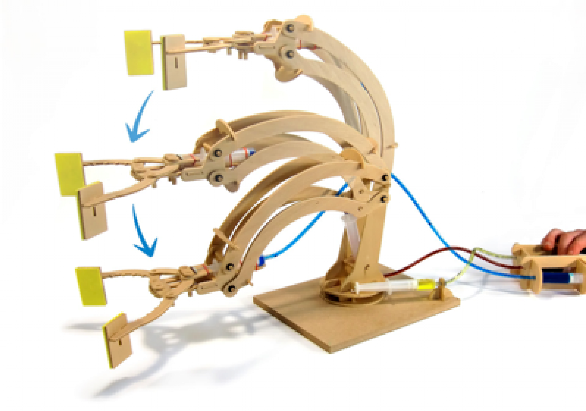 Hydraulic Robotic Arm Wooden Kit - Hydraulic Wooden Robot Arm (2000x2000), Png Download