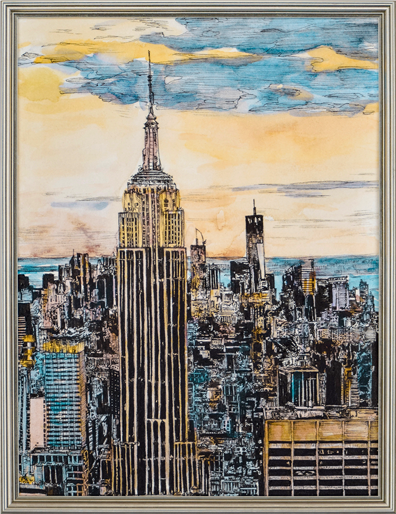 Cityscape - Nyc - Picture Frame (1000x1000), Png Download