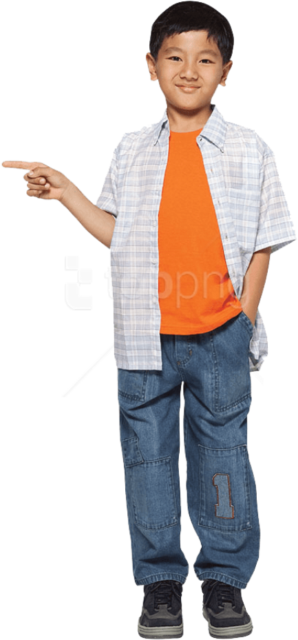 Free Png Download Asian Child Pointing Png Images Background - Kids Png Asian (480x1067), Png Download