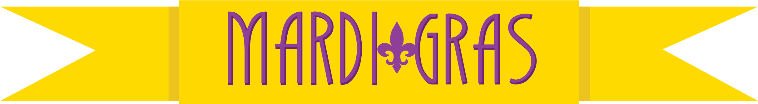 Mardi Gras Yellow Banner Clip Art - Graphics (2550x3300), Png Download