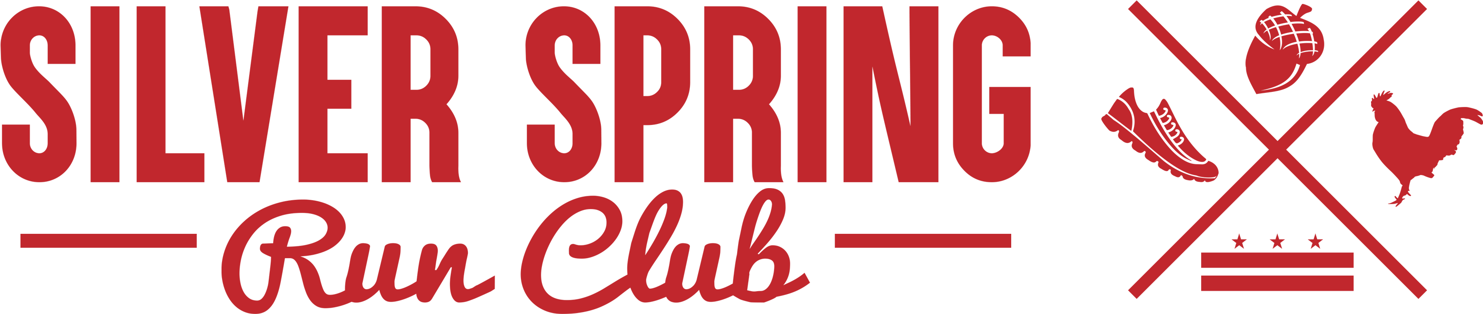 Silver Spring Run Club - Graphic Design (3190x800), Png Download
