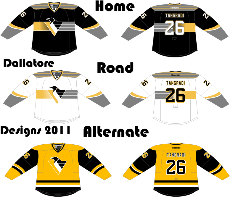 Jets Forced To Unveil Logo, Hockeyjerseyconcepts - Pittsburgh Penguins (800x691), Png Download