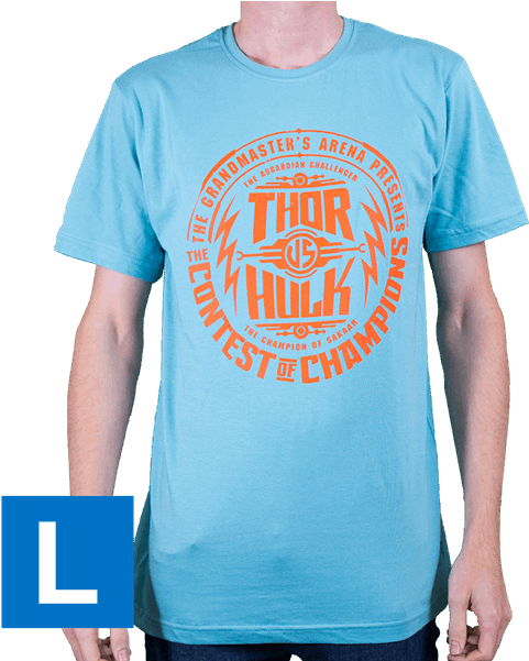Ragnarok Thor Vs Hulk Blue Men's T-shirt - Active Shirt (600x600), Png Download
