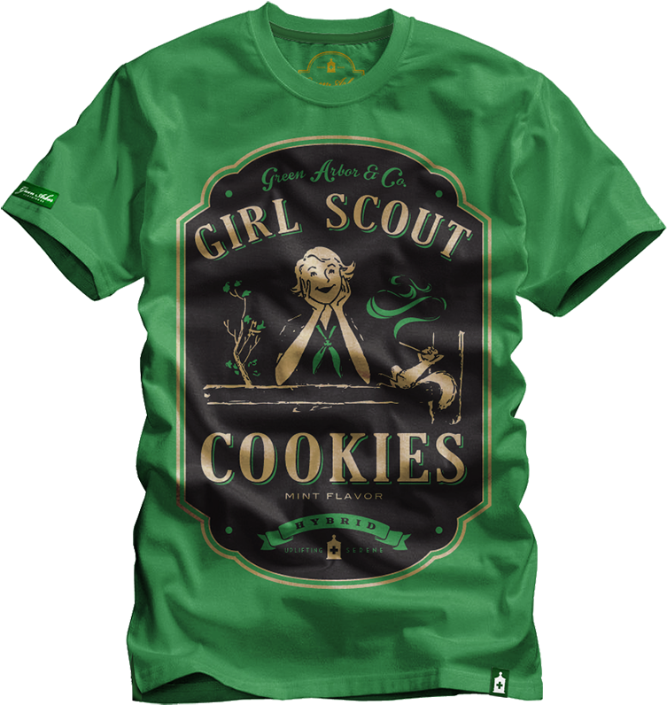 Girl Scout Cookies Green - Durban Poison Tshirt (768x833), Png Download