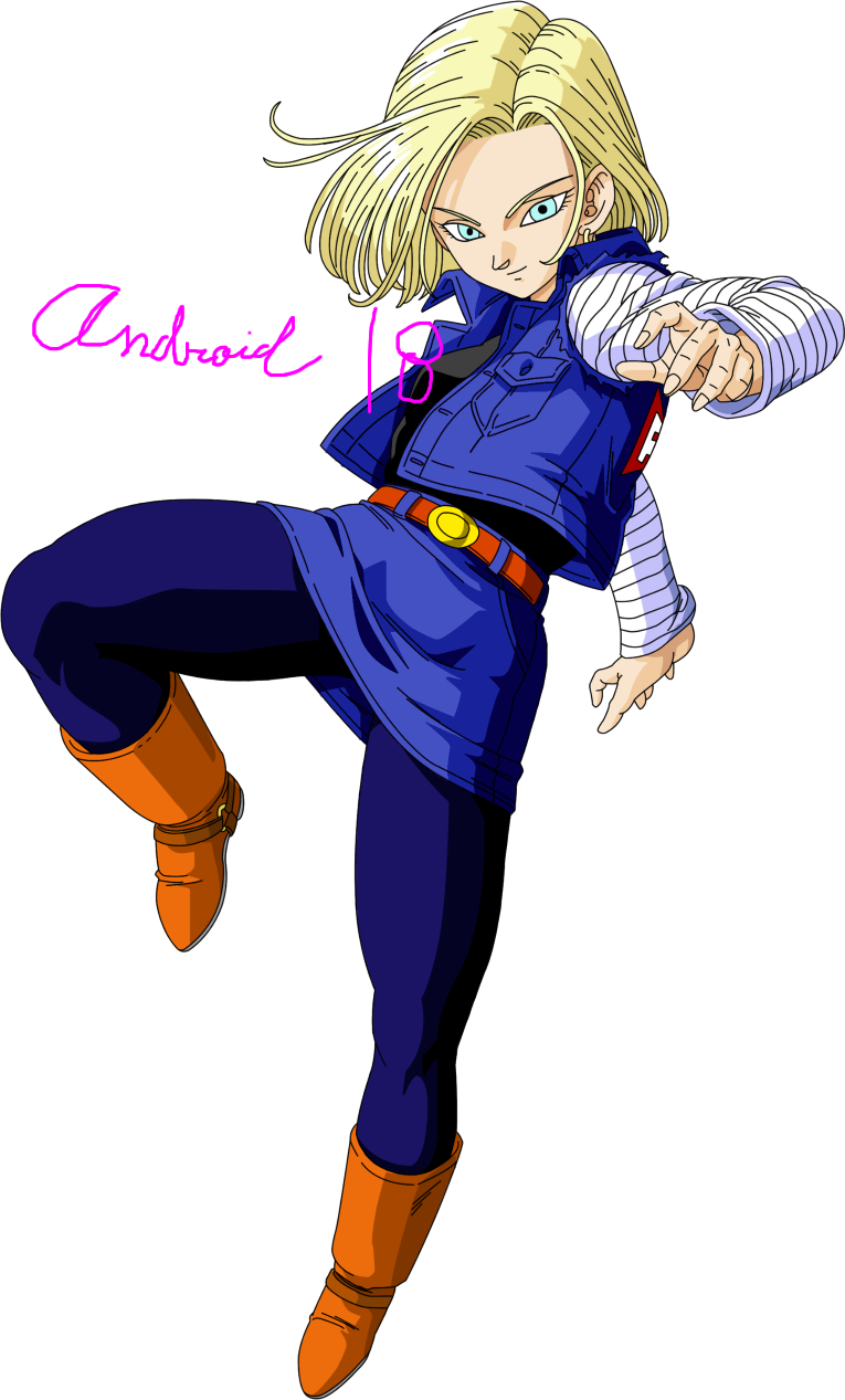 Android No - Androide 18 Y Krilin Dragon Ball Z (765x1267), Png Download