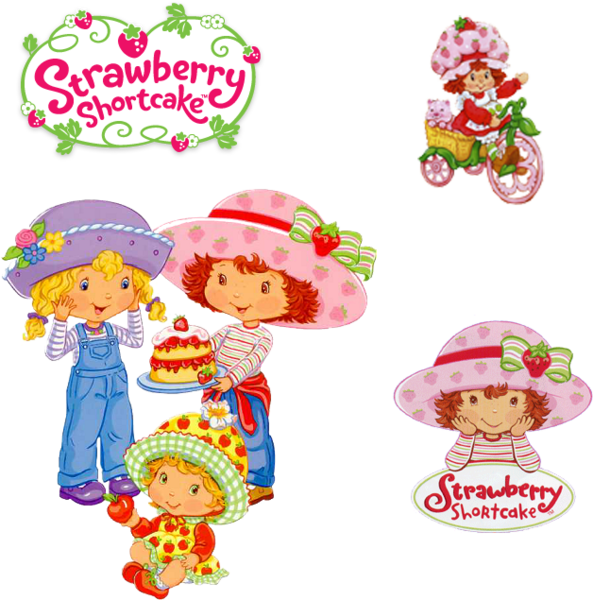 Strawberry Shortcake Package - Strawberry Shortcake Cartoon Sistr (593x600), Png Download