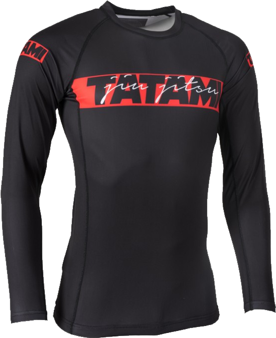 Tatami Red Bar Rash Guard - Long-sleeved T-shirt (1000x1000), Png Download