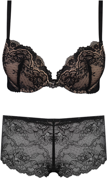 Edition Contrast Lace Set Black Diamond Setu01 - Bra (800x741), Png Download