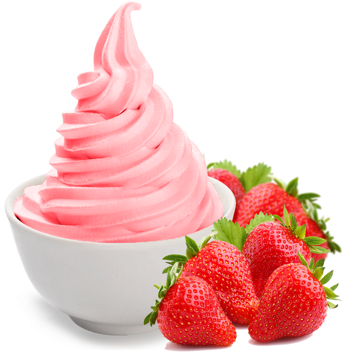 Frozen Yogurt - S - Strawberry Yogurt Png (741x741), Png Download