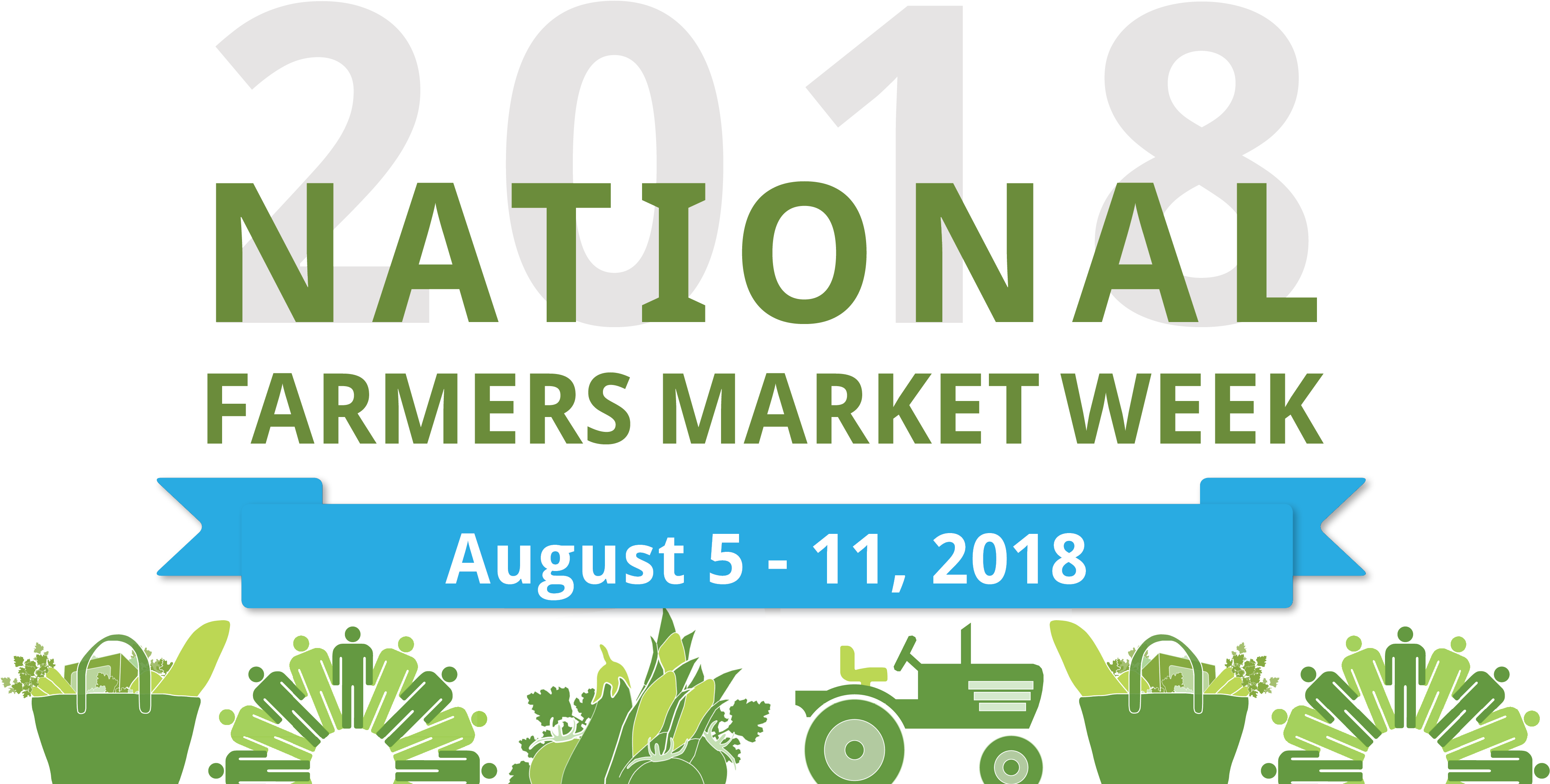 Joins Markets Across The Country In Celebrating National - National Farmers Market Week 2018 (4267x2134), Png Download