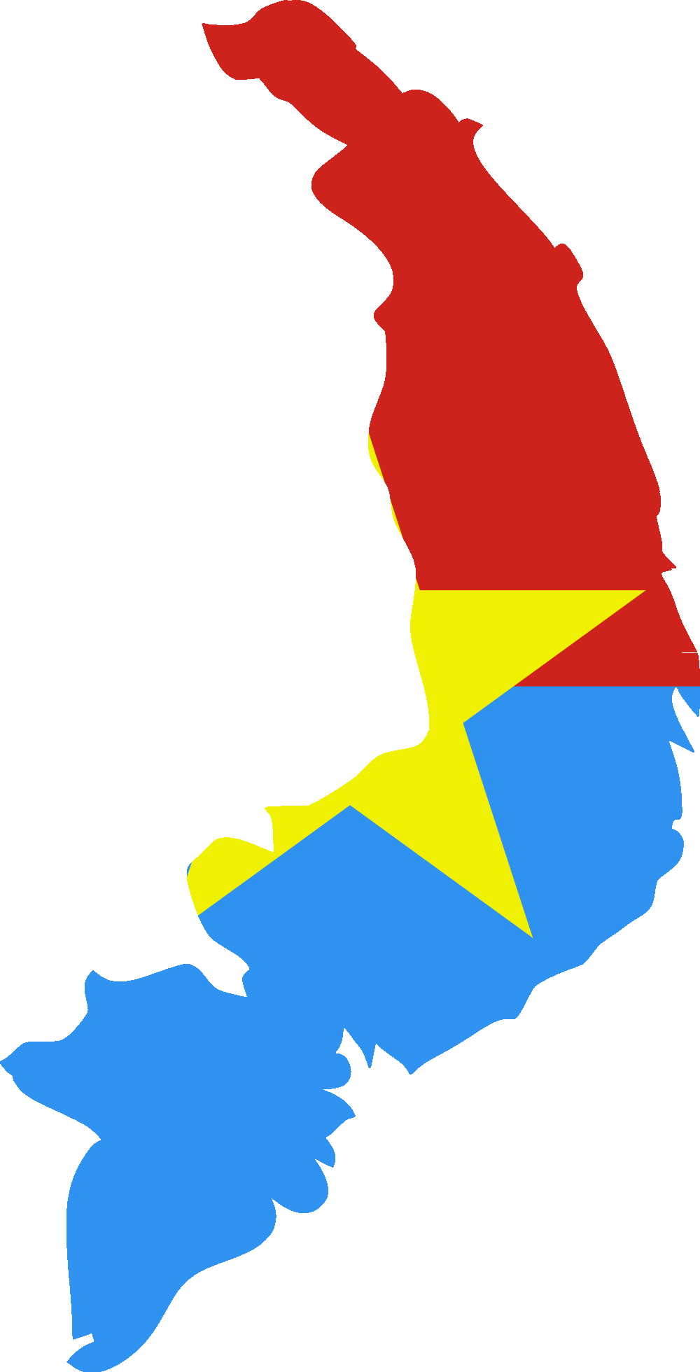 South Vietnamese Vietnam Flag - Map Of The Republic Of Vietnam (1000x1960), Png Download