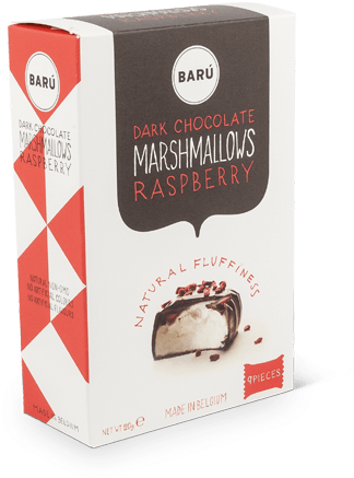 Dark Chocolate Raspberry Marshmallows - Baru Marshmallows In Dark Chocolate With Red Berries (500x500), Png Download