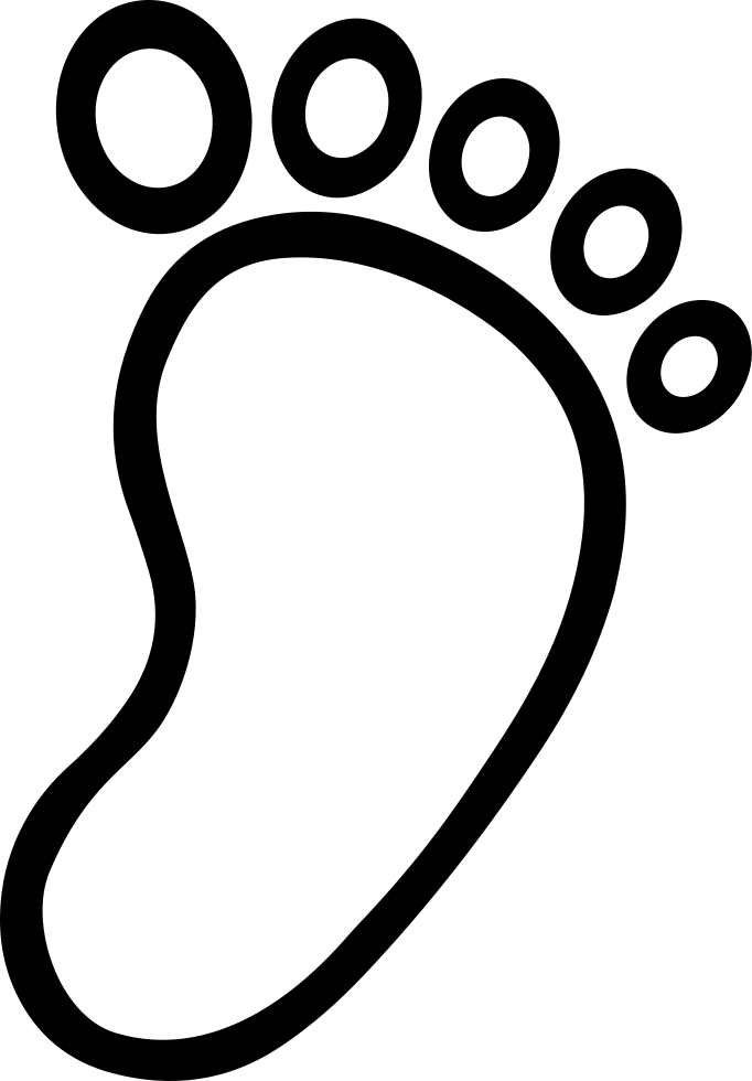 Foot Print Drawing At Getdrawings - Icon (682x980), Png Download