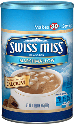 Milk Chocolate With Marshmallow Canister - Swiss Miss Hot Chocolate Mix (500x500), Png Download