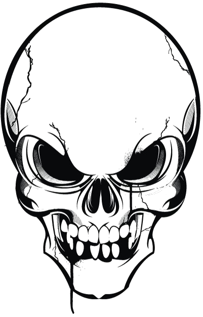 Creative Skull Png High Quality Image - Angry Skull Vector (580x757), Png Download