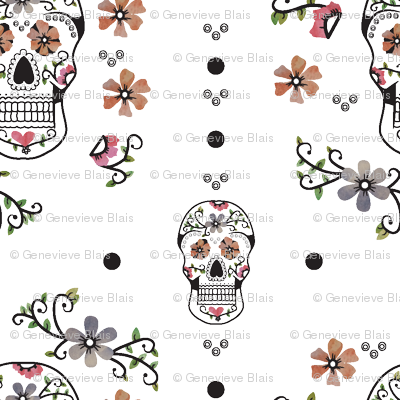 Skull Watercolor (400x400), Png Download