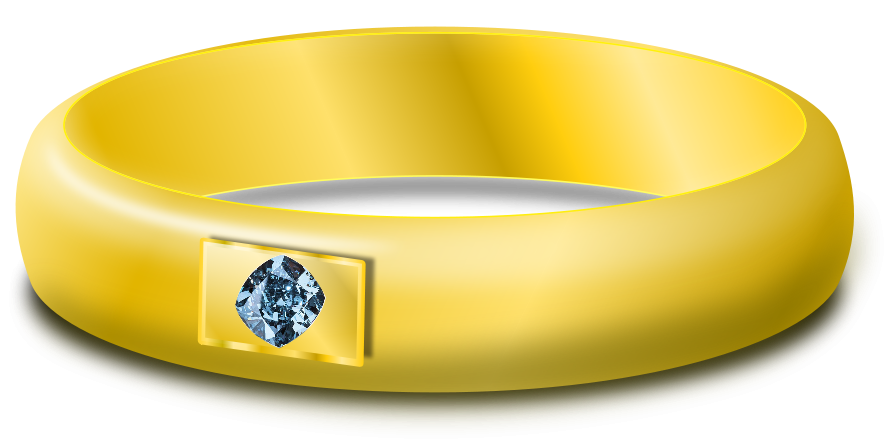 This Free Clipart Png Design Of Golden Ring Clipart (900x450), Png Download