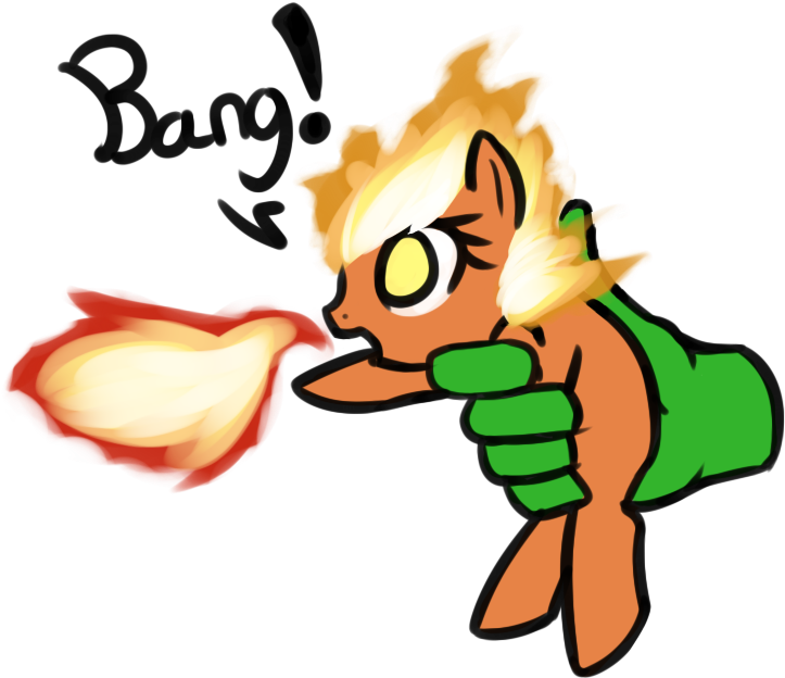 Neuro, Bang, Behaving Like A Weapon, Fake Gun, Fire, - Human (806x757), Png Download