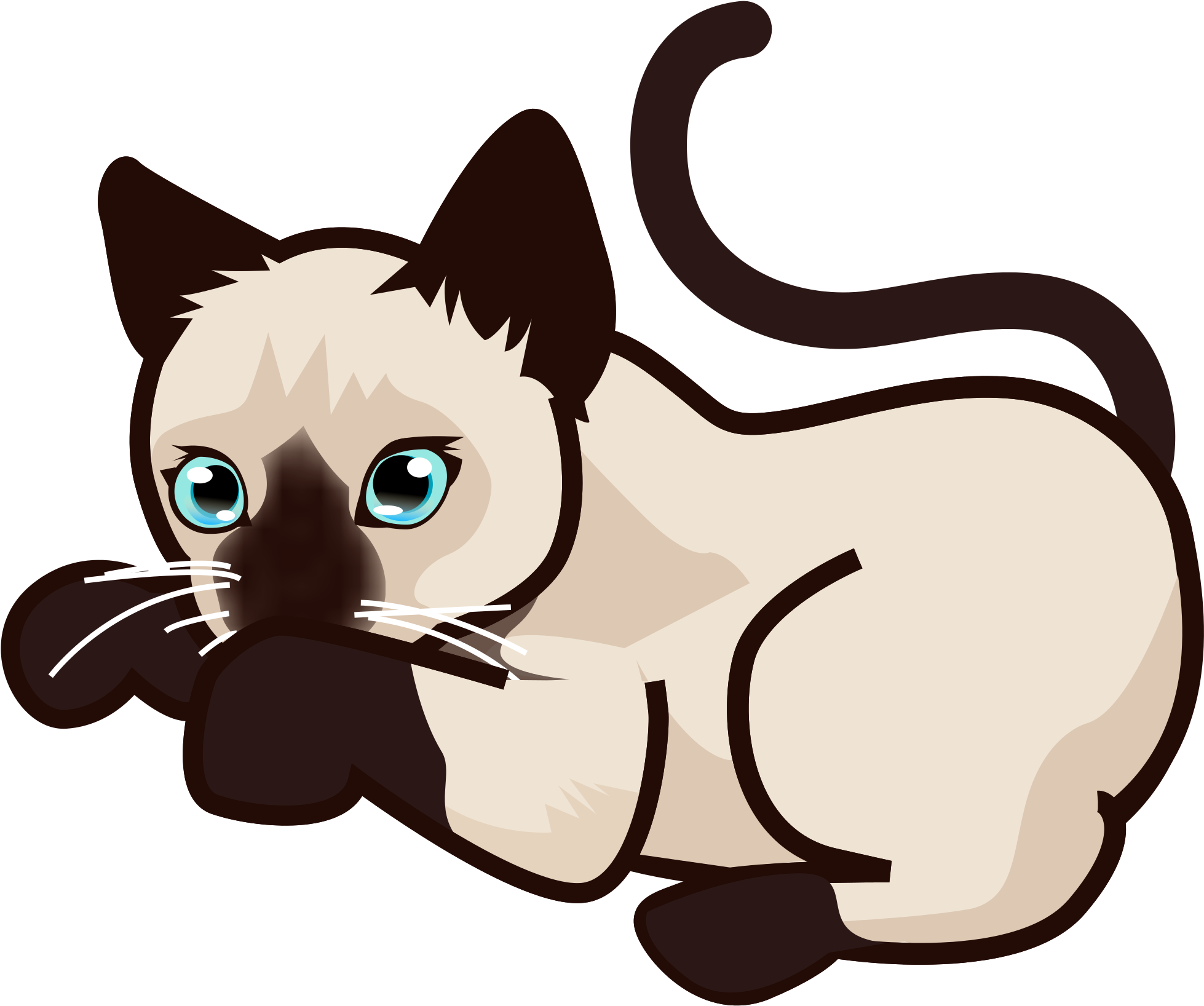File Peo Siamese Kitten Svg Wikimedia Commons - Cats Transparent Siamese (2000x2000), Png Download