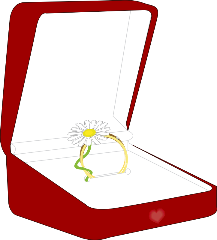 Engagement Ring Clipart - Engagement Rings Box Clipart Png (723x800), Png Download