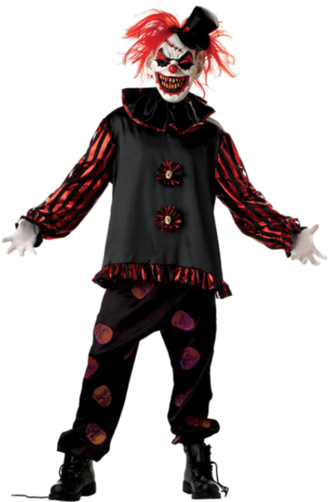 Evil Clown Costume, Clown Mask, Clown Costumes, Circus - Carver The Killer Clown Costume (366x580), Png Download