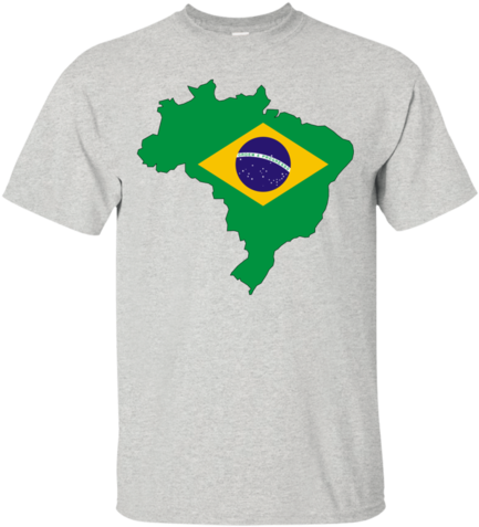 Brazil Flag And Country Outline - Brazil Flag (480x480), Png Download