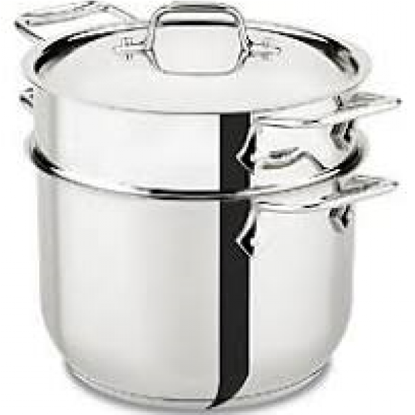 All Clad 4807 Stainless Steel Pasta Pan (600x800), Png Download