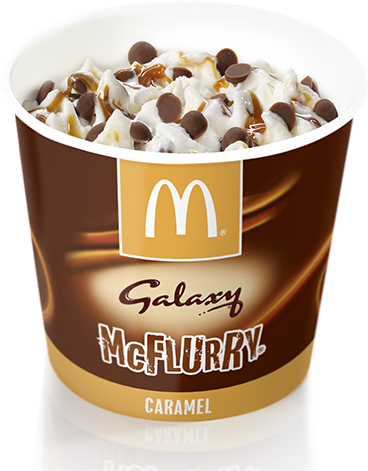 Mcdonalds Galaxy Mcflurry With Caramel - Chocolate (444x507), Png Download