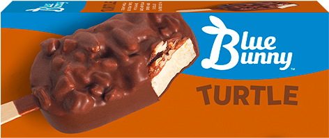 Turtle Ice Cream Bar - Blue Bunny Turtle Bar (486x400), Png Download