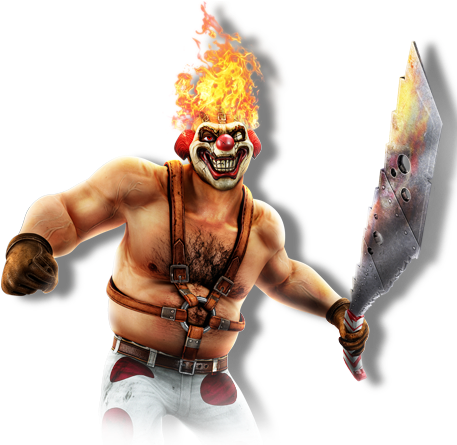 Evil Clown - Twisted Metal Sweet Tooth Machete (480x444), Png Download