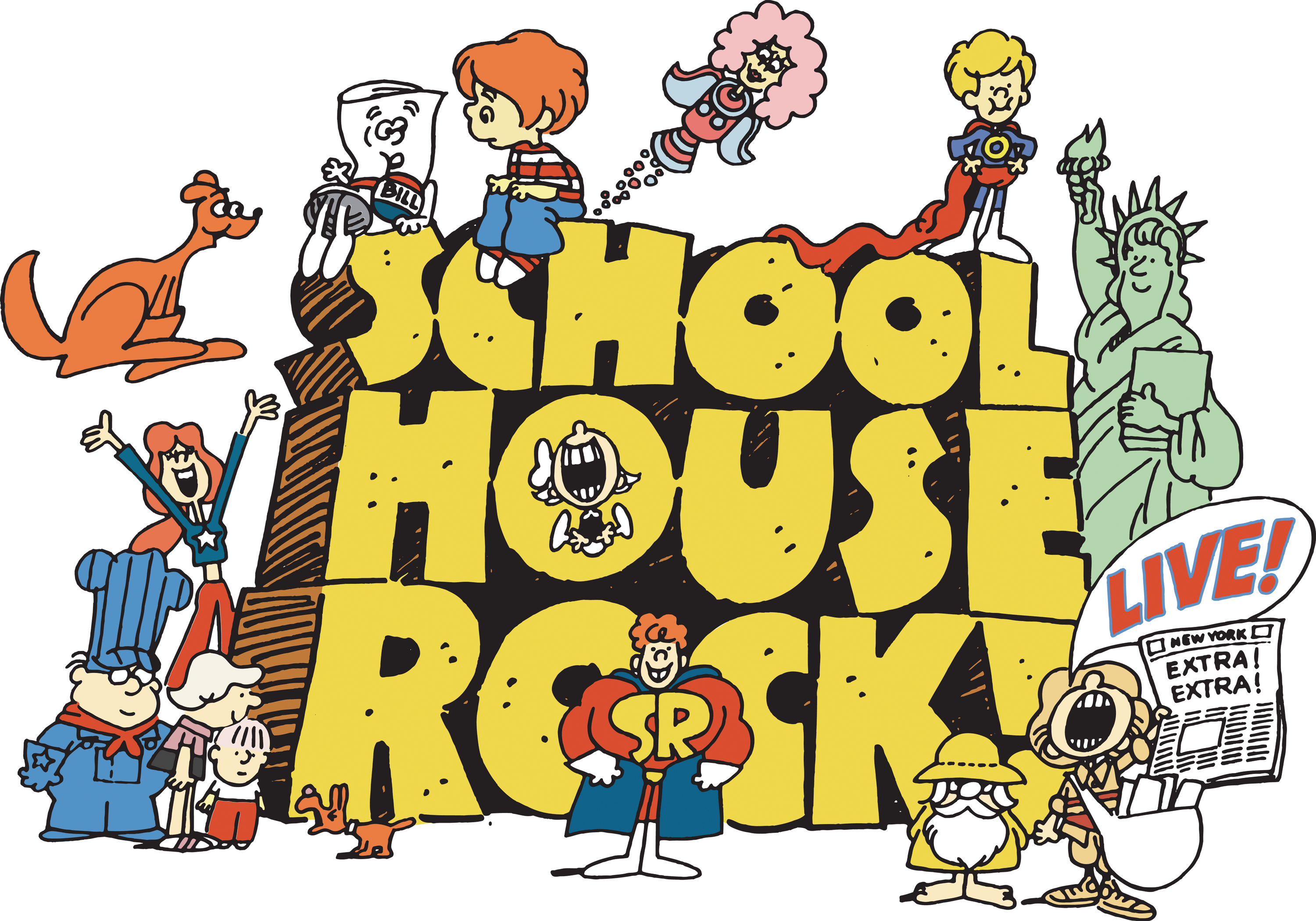 Lutcher Breaks Record With Schoolhouse Rock Live - Schoolhouse Rock (3000x2098), Png Download