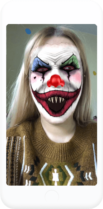 Discover - Clown (358x697), Png Download
