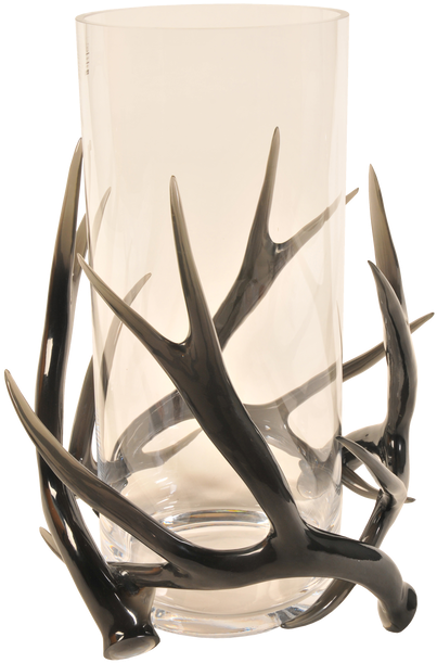 Bidkhome Glass Hurricane Colour: Grey, Size: Small (498x749), Png Download