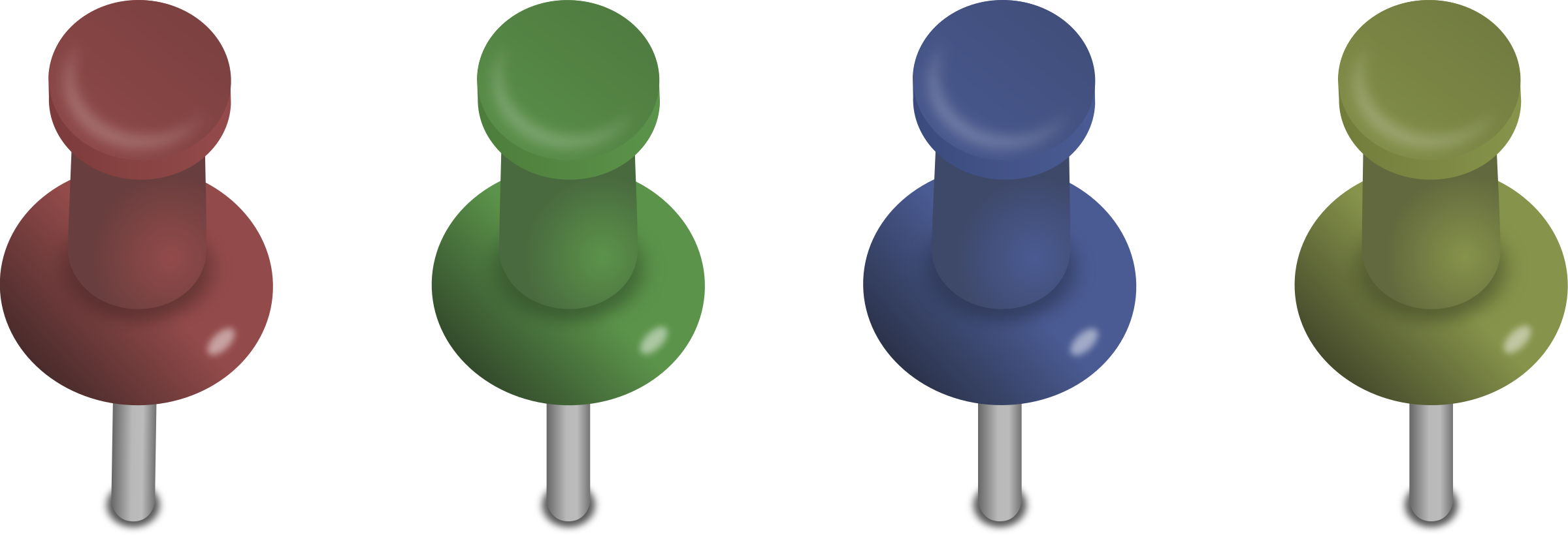 Pushpins Png (2400x820), Png Download