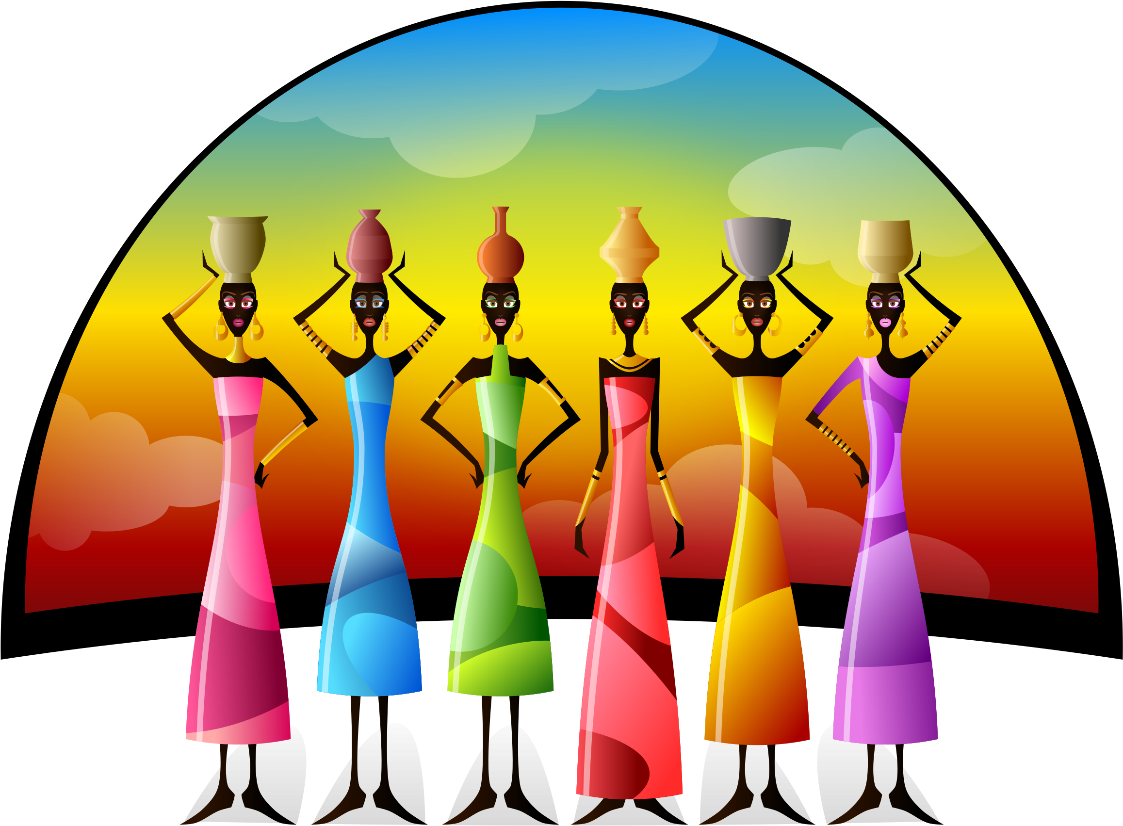 This Free Icons Png Design Of African Women With Vessels (2400x1788), Png Download