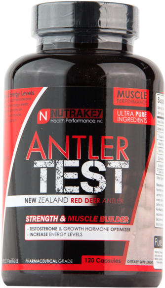 Antler Test - Nutrakey - Antler Test - 120 Capsules (600x600), Png Download