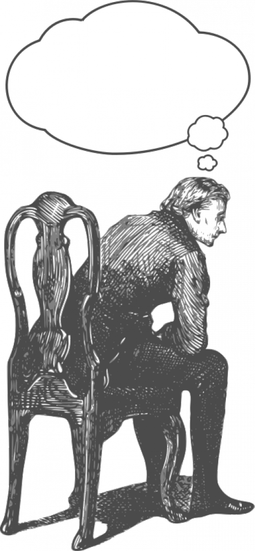 Image Free Download Vector Of Man Sitting - Desenho De Homem Sentado Na Cadeira (500x1078), Png Download