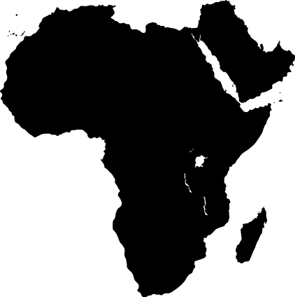 Believe - Silueta De Africa (422x424), Png Download