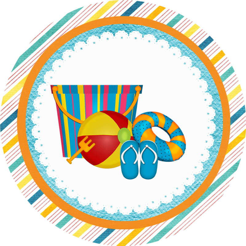Houses Clipart Pool - Adesivo Festa Praia Surf Piscina Verao (800x800), Png Download