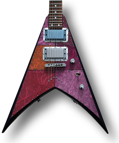 "metal Face" Jackson Flying V - Jackson King V (427x480), Png Download